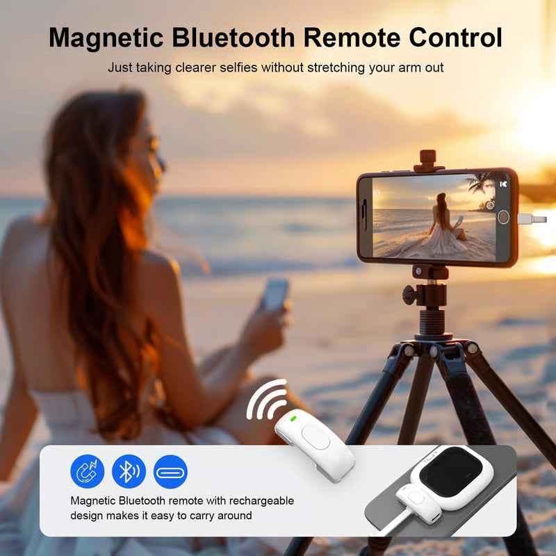 🔥Vlogmate Mini Vlog szelfi monitor képernyő iPhone-hoz, vezetékes monitor hátlapi kamerával Bluetooth távirányító rendszerrel
