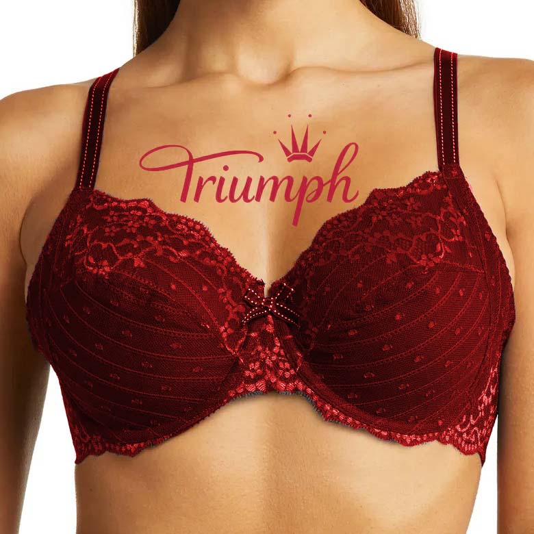 Triumph® 3 db💖50% KEDVEZMÉNY✨Kiváló minőségű csipkés push-up melltartó, új 2024