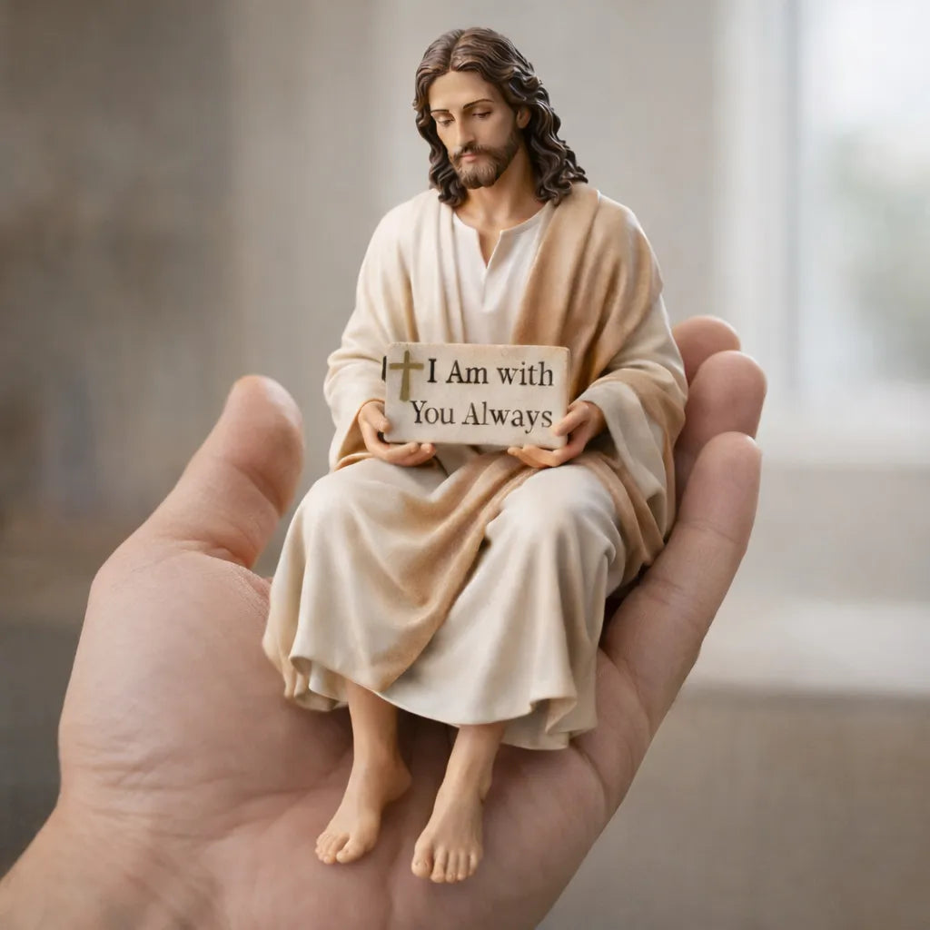 Handcrafted Jesus Figurine✝️Serene Desk Companion🙏