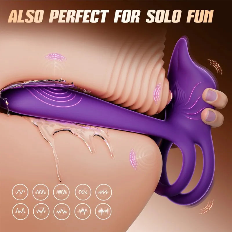 🎄Újévi akció | 🎁Enchanted Girl Luxe Smart Vibrating Ring – App Controlled Couples 💫 Pleasure