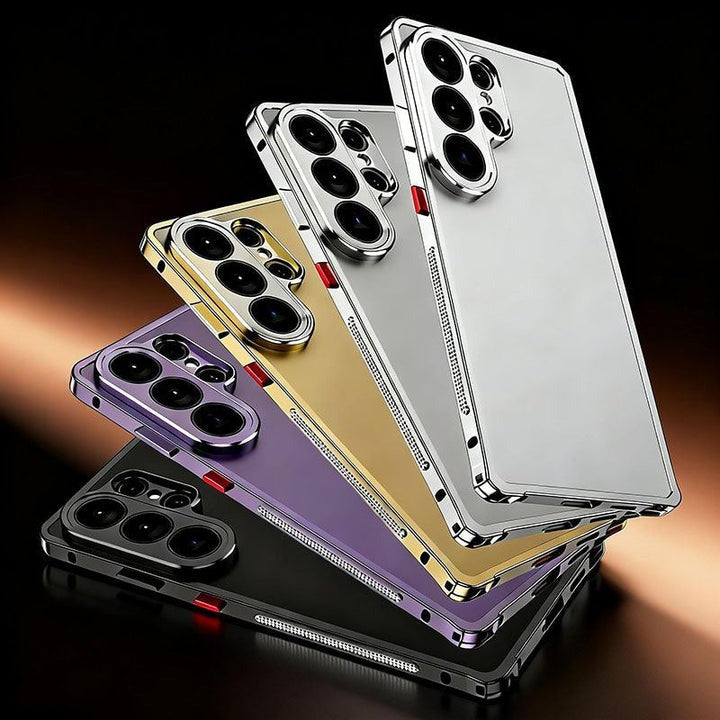 Ultra vékony hűtőtok mágneses fémvázzal és objektívvédővel Galaxy S26 Ultra számára