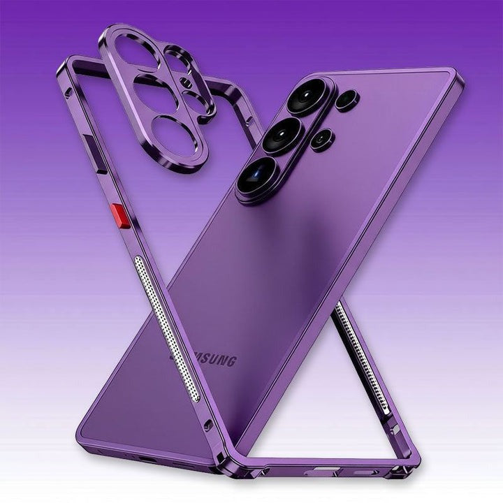 Ultra vékony hűtőtok mágneses fémvázzal és objektívvédővel Galaxy S26 Ultra számára