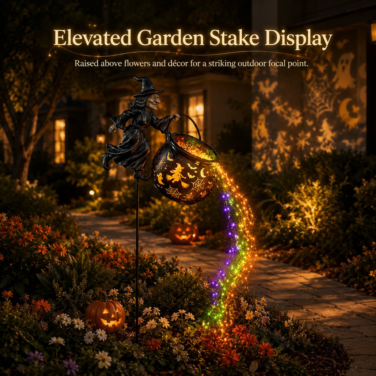 🔥Utolsó nap 49% kedvezmény🎃a Halloween Witch Cauldron Garden Light-ra
