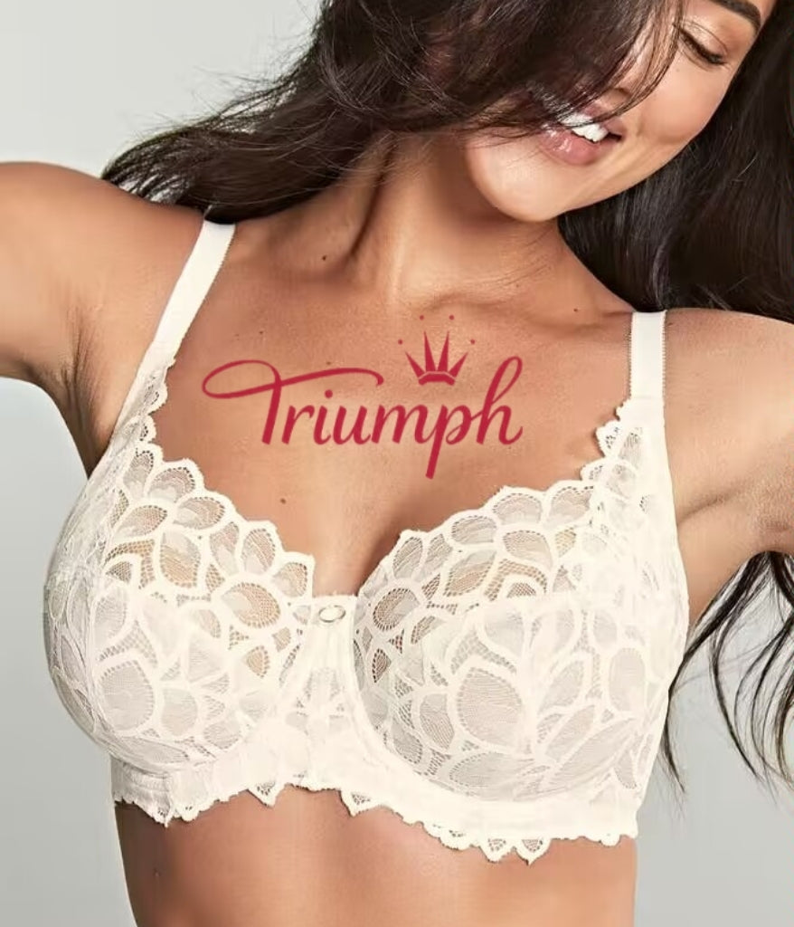 Triumph - (3 db) Melltartó hímzett csipkével és teli kupával