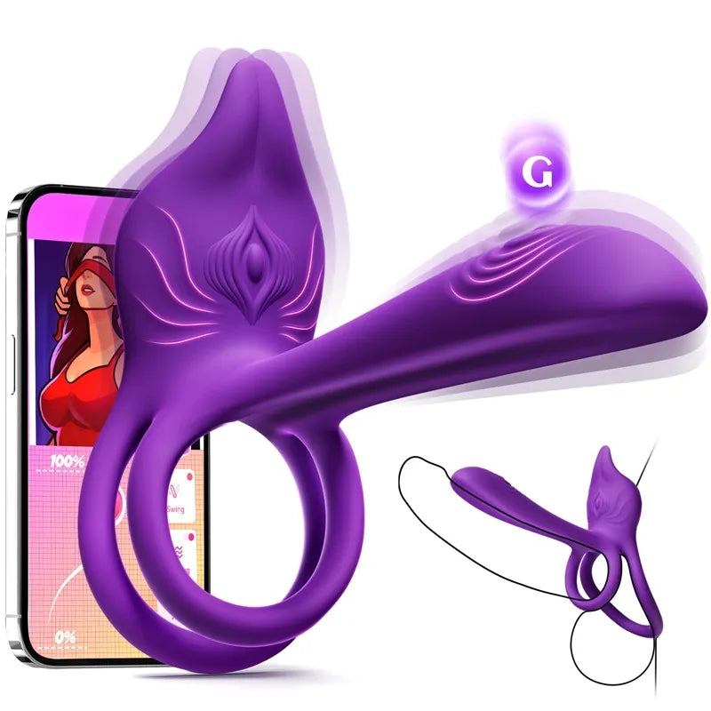🎄Újévi akció | 🎁Enchanted Girl Luxe Smart Vibrating Ring – App Controlled Couples 💫 Pleasure