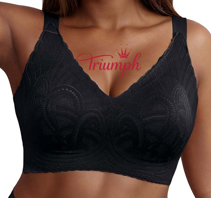 Triumph - 3 db (75A-120F) 💝 Push-up melltartó csipke hímzéssel
