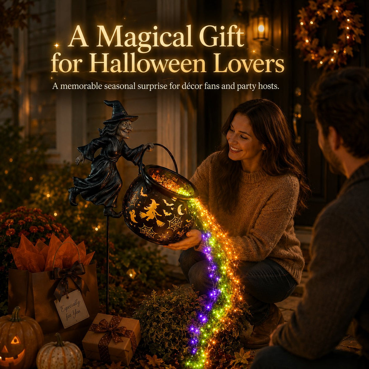 🔥Utolsó nap 49% kedvezmény🎃a Halloween Witch Cauldron Garden Light-ra