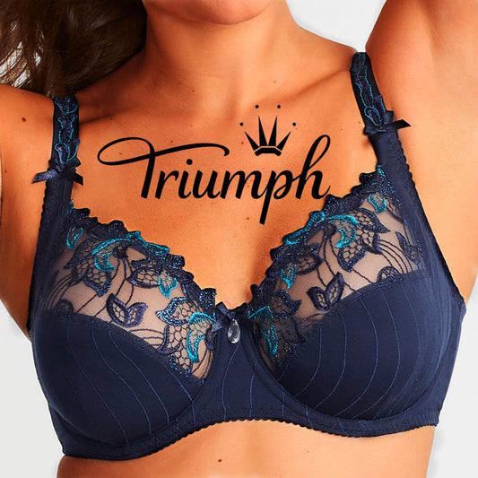 Triumph®👑3 db ✨✨70% kedvezmény💝Kényelmes csipke melltartó hímzett virágokkal nagy méretben [65A-120H]