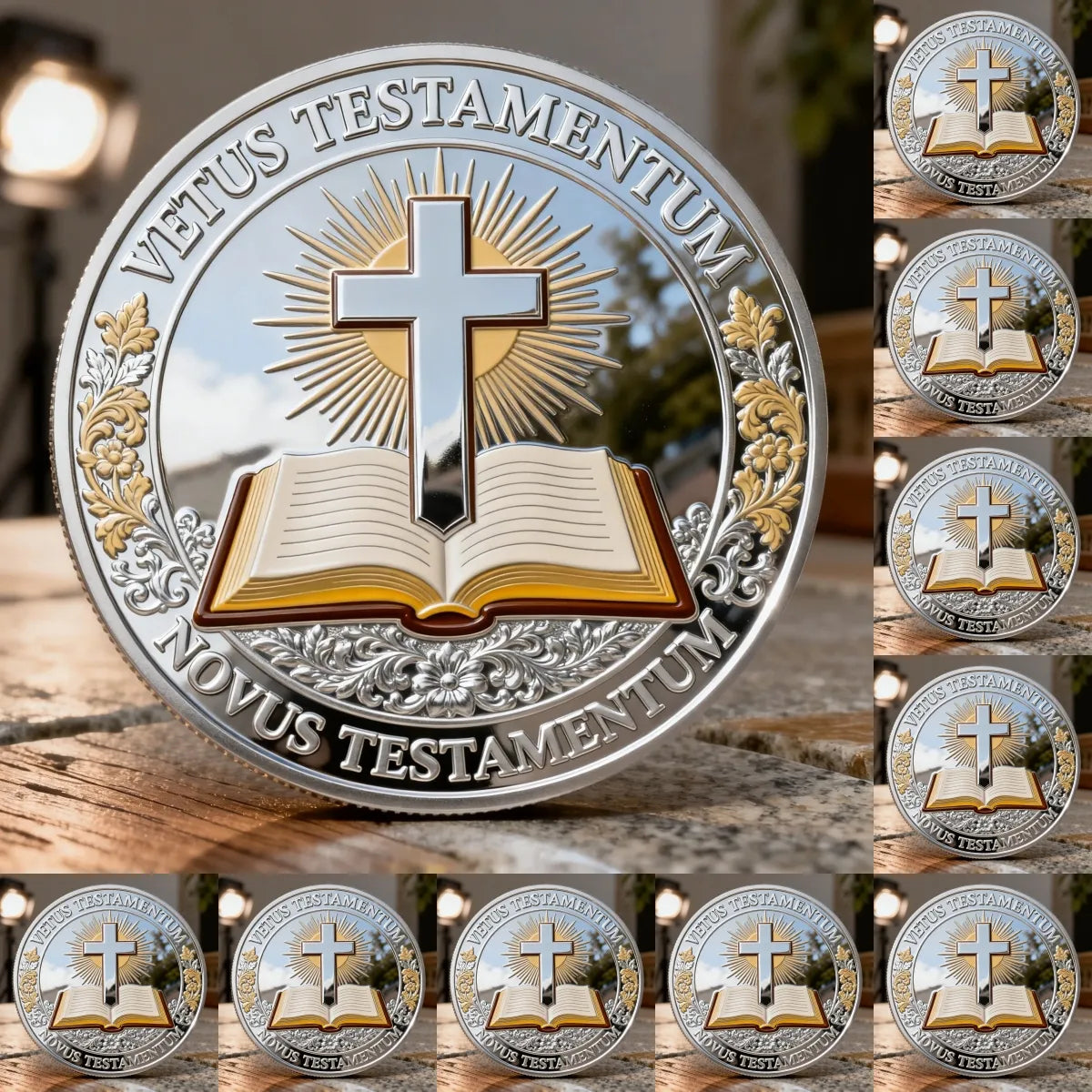 ❤️Ostatni dzień 50% zniżki - ✝️ Chrześcijańska moneta pamiątkowa Ostatnia Wieczerza