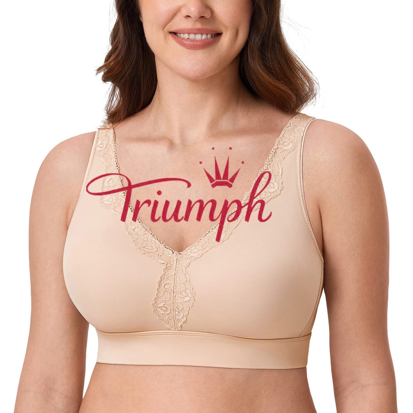Triumph - 3 csomag (75A-120F) 💝 Csipke kényelmes push-up melltartó