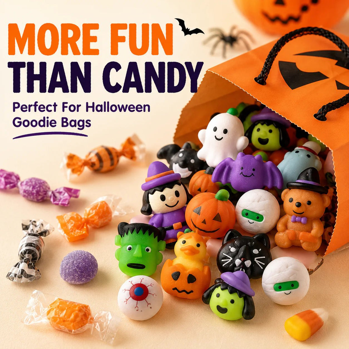 🔥Utolsó nap 50% KEDVEZMÉNY - 🎃 30 darabos Halloween Mochi Puha Játékok