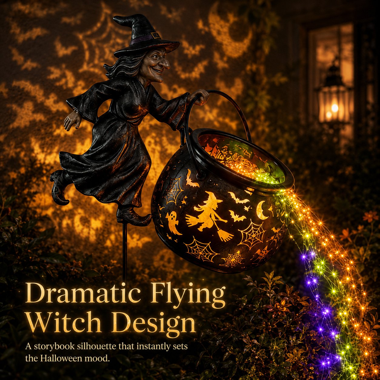 🔥Utolsó nap 49% kedvezmény🎃a Halloween Witch Cauldron Garden Light-ra