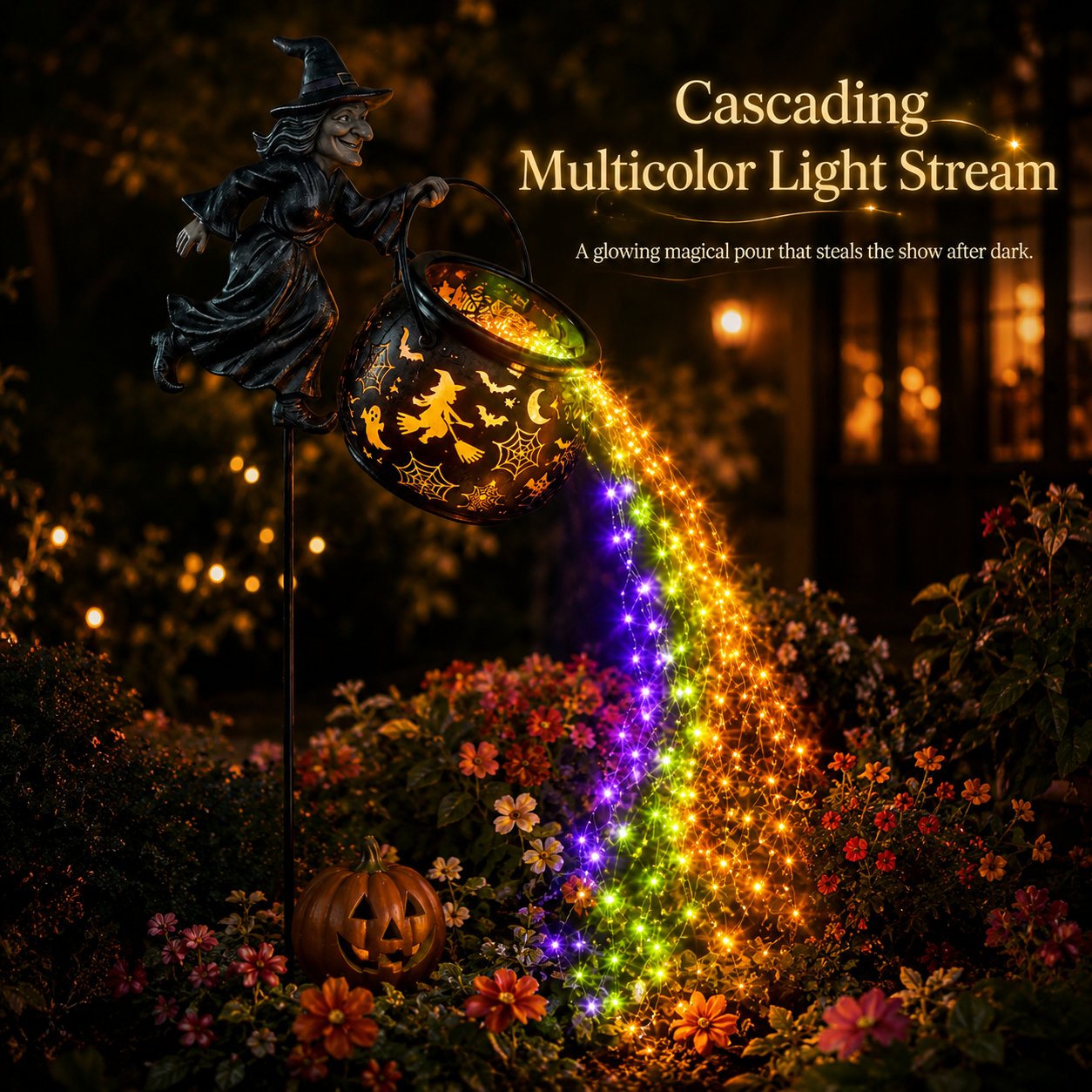 🔥Utolsó nap 49% kedvezmény🎃a Halloween Witch Cauldron Garden Light-ra