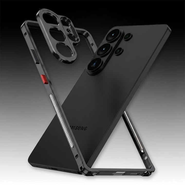 Ultra vékony hűtőtok mágneses fémvázzal és objektívvédővel Galaxy S26 Ultra számára