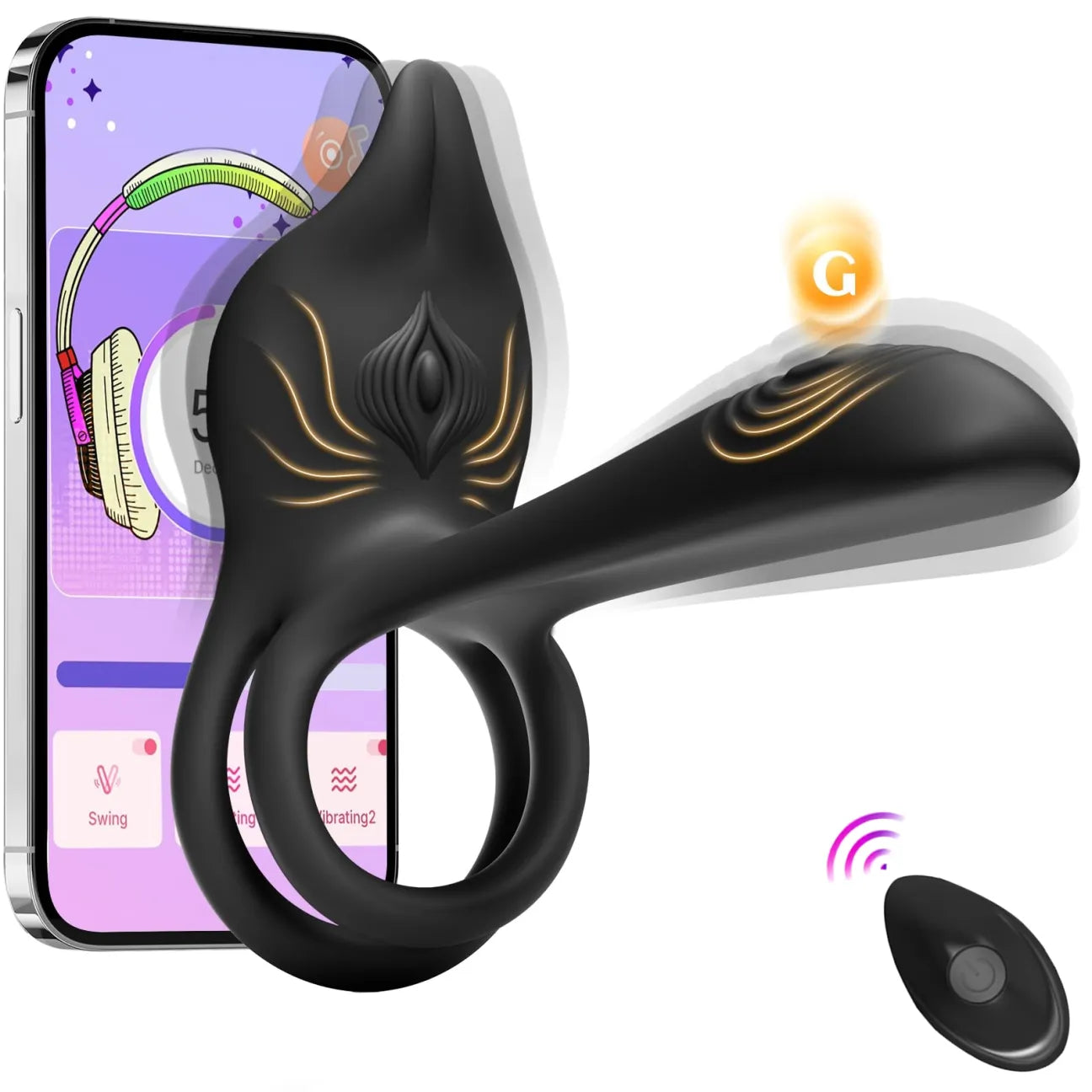 🎄Újévi akció | 🎁Enchanted Girl Luxe Smart Vibrating Ring – App Controlled Couples 💫 Pleasure