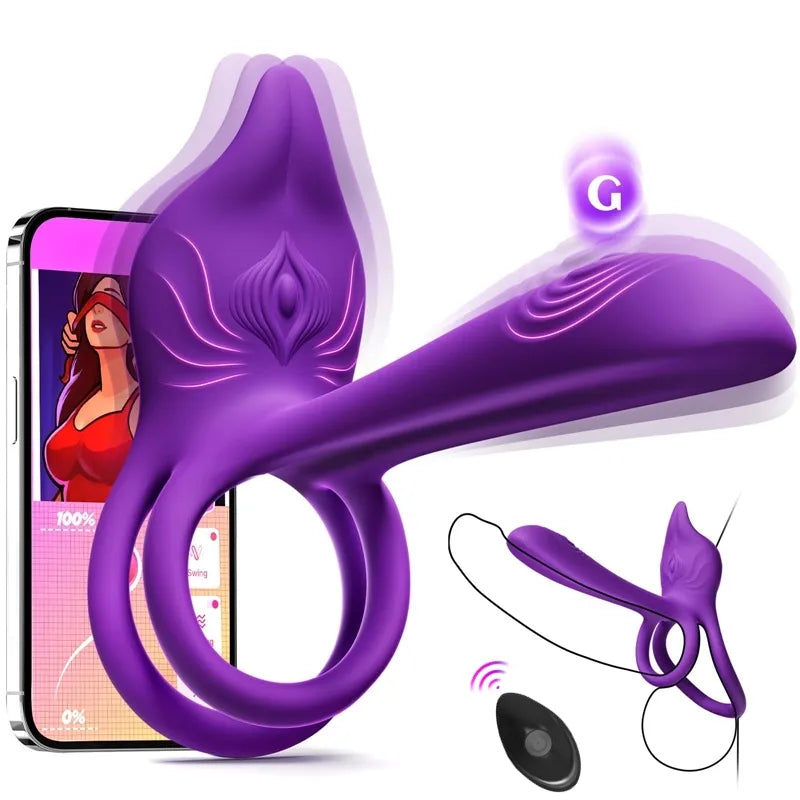 🎄Újévi akció | 🎁Enchanted Girl Luxe Smart Vibrating Ring – App Controlled Couples 💫 Pleasure