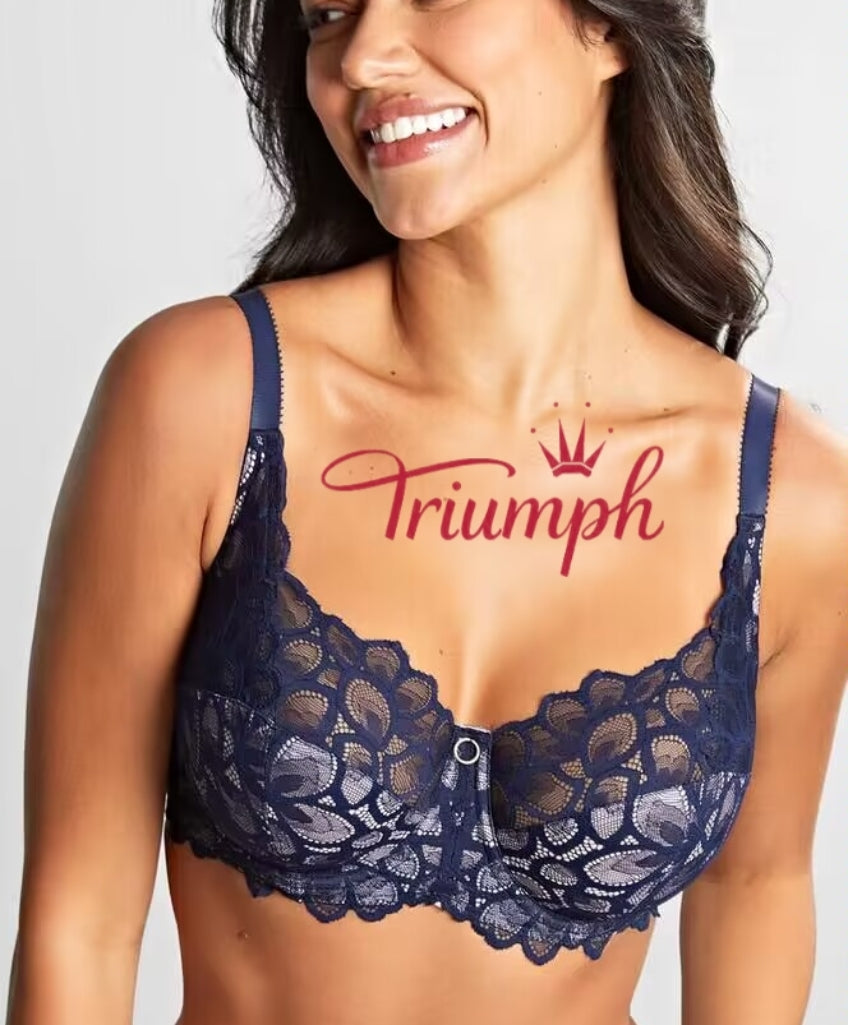 Triumph - (3 db) Melltartó hímzett csipkével és teli kupával