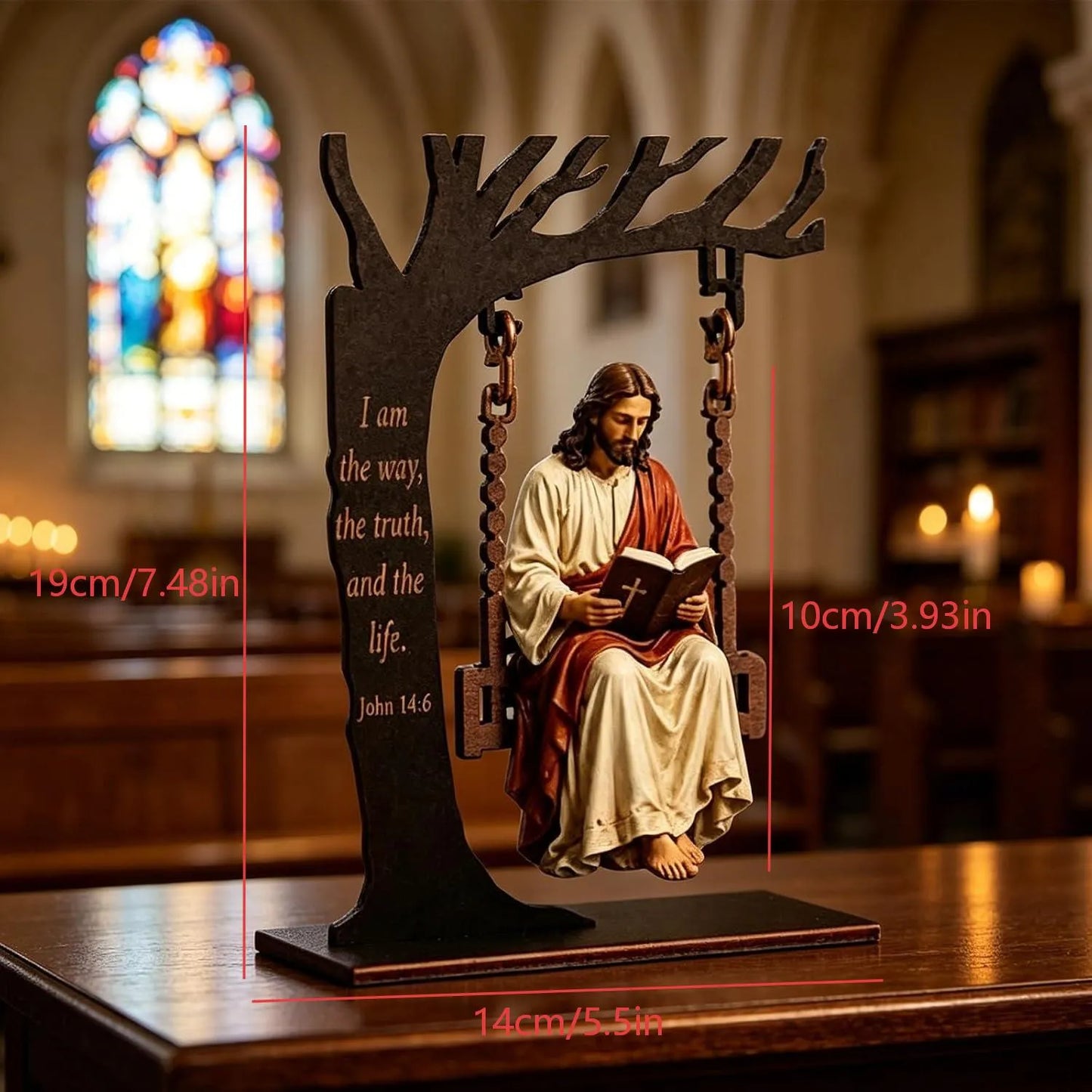 🔥✝️📚Keresztény Jézus hintázási dísze