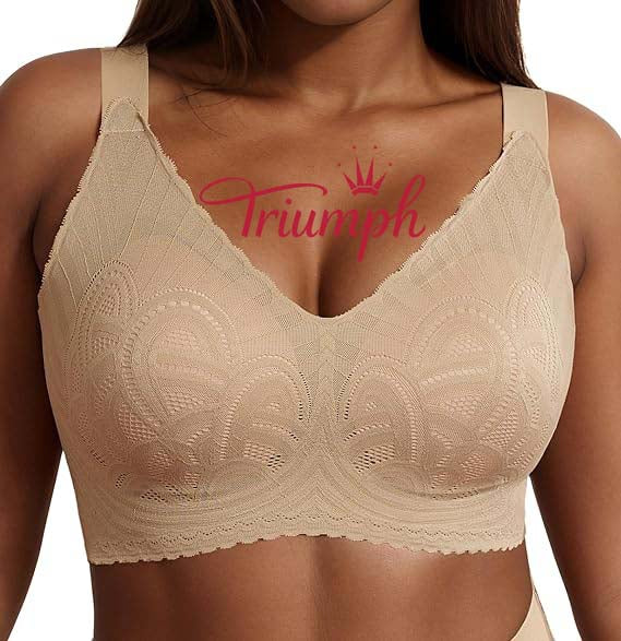 Triumph - 3 db (75A-120F) 💝 Push-up melltartó csipke hímzéssel