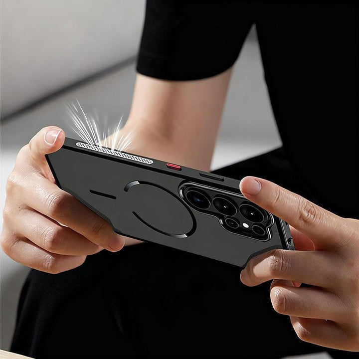Mágneses lökhárító tok csattal és hőelvezetéssel Galaxy S26 Ultra készülékhez